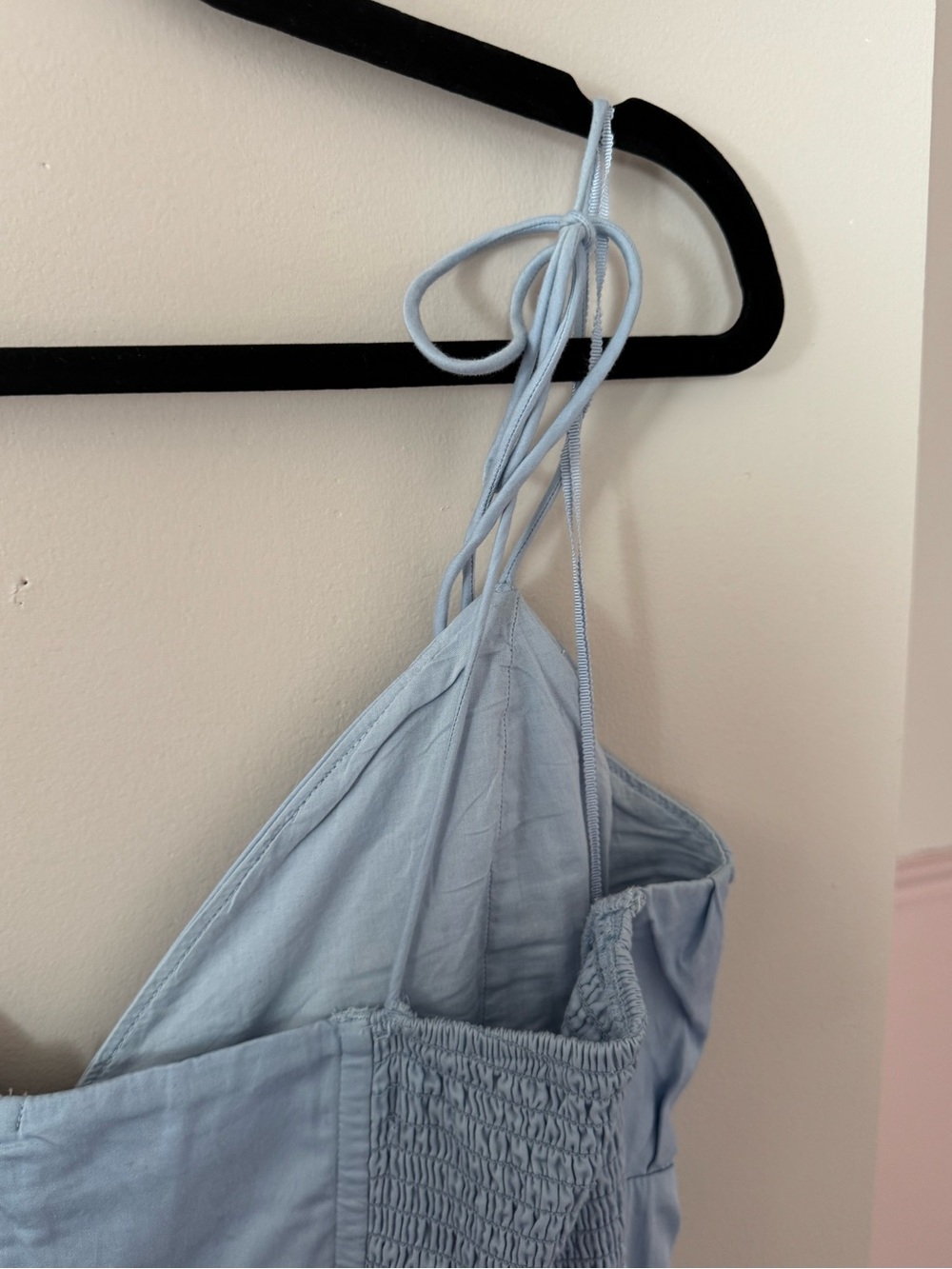 Abercrombie & Fitch Light Blue Maxi Dress with Tie Straps - Picture 4 of 5